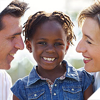 Smiling family